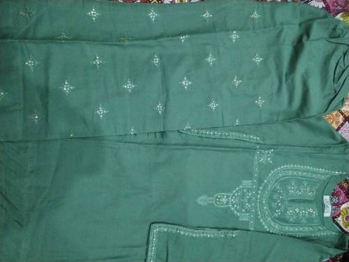 2 PCs stitched embroided suit 