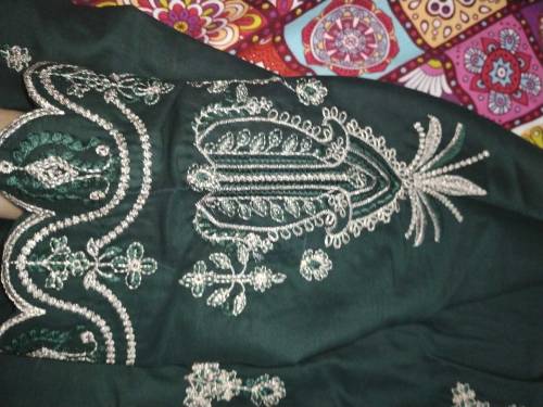 2 PCs stitched embroided suit 