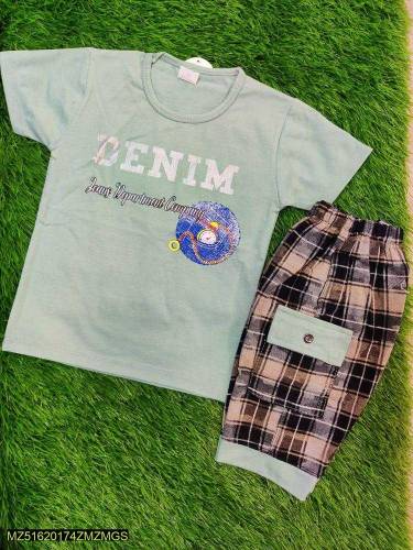 Blended printed shirt And Shorts set 