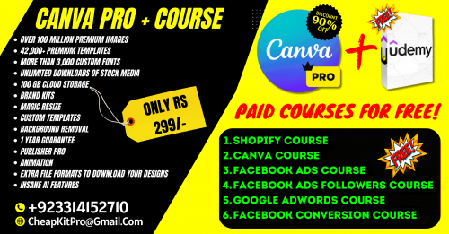 Canva Pro Lifetime Software ❤INSHA ALLAH❤ with warranty 