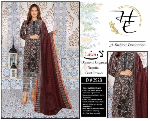 Lawn Digital Print 3pc