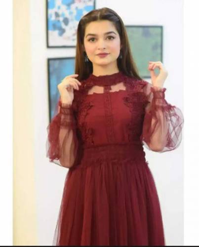 Lace Flower Net Long Maxi For Girls Women: Long Dress Princess Dress
