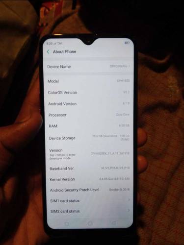oppo f9pro 6gb128gb