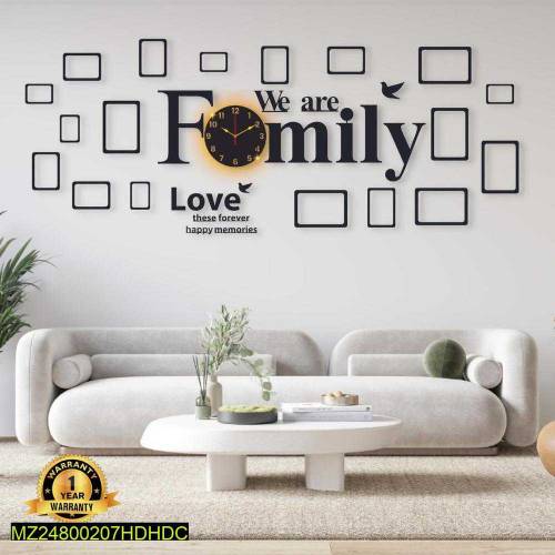 Alphabets  Design Laminated Wall Clock With Backlight