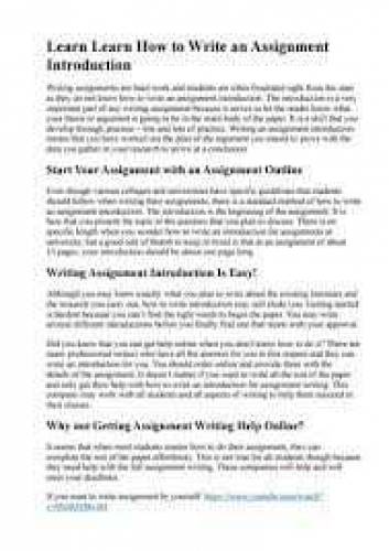 Assignment work available 
