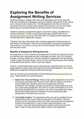 Assignment work available 