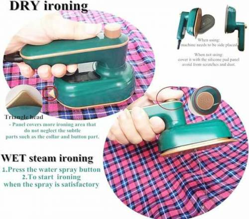 Professional Micro Steam Iron 360° Rotate Handheld Household Portable