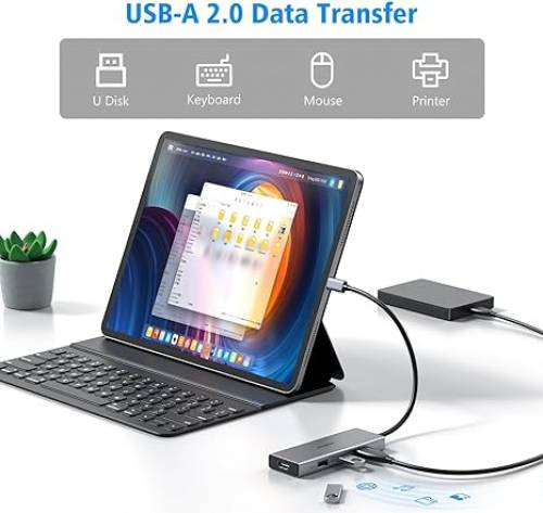 Docking Station for MacBook Pro Air, USB C Docking Station 6 in 1 Dual