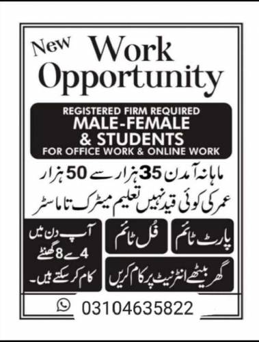 online marketing Job available for male or female or students 
