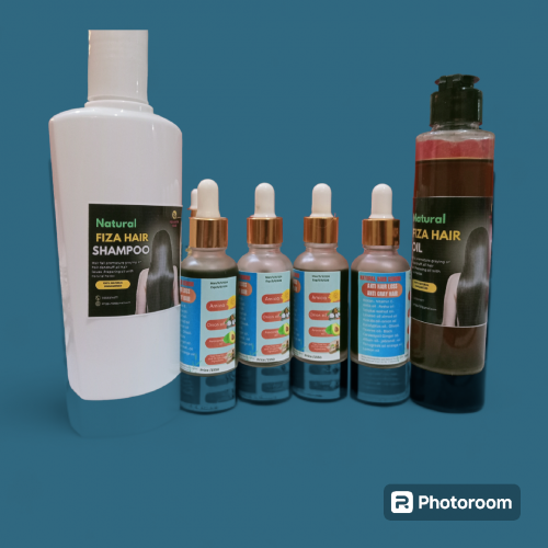 Complete Natural Hair Treatment Hair Oil Shampoo and Serum 