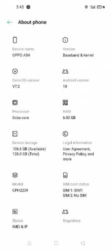 oppo a54 6/128 all ok arjent sale