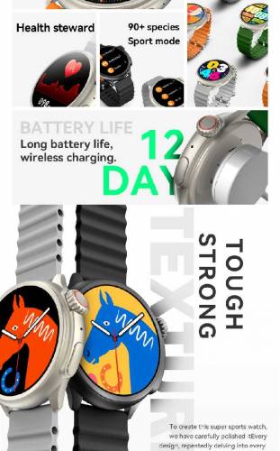 HW3 Ultra Max Smart Watch Round/Circle Dial Bluetooth Calling Sports M