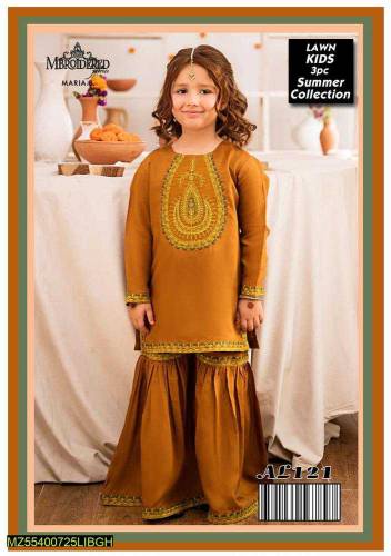 3pc girl embroidered unstich dress 