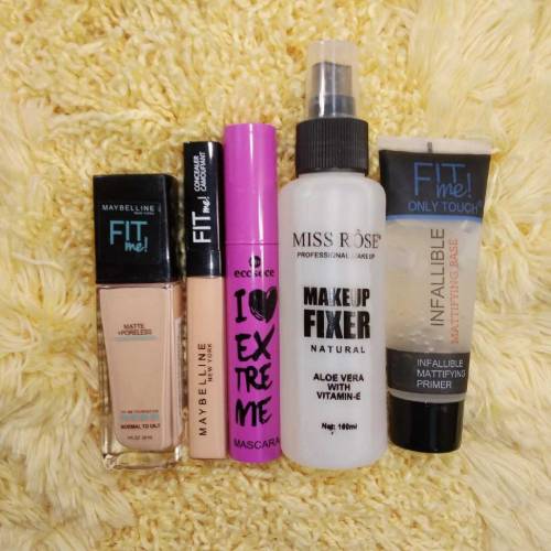 Fitme Foundation ✨Fitme Concealer ✨Essences Mascara ✨Miss Rose Makeup 