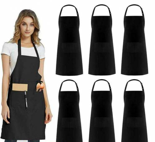 plain aprons ,pack of 6