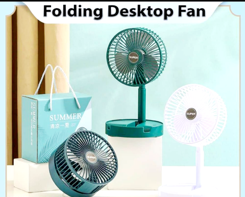 Electric Fan Foldable Portable Retractable Desk Fan 