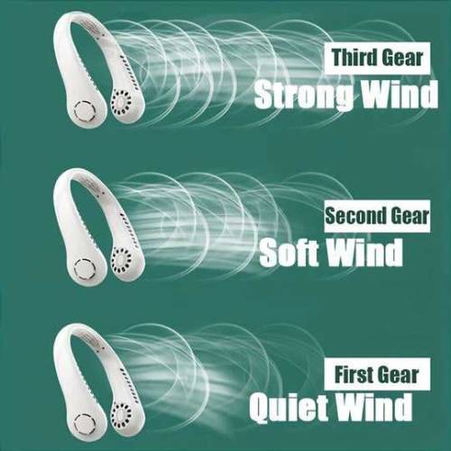 mini portable Rechargeable Neck Fan 