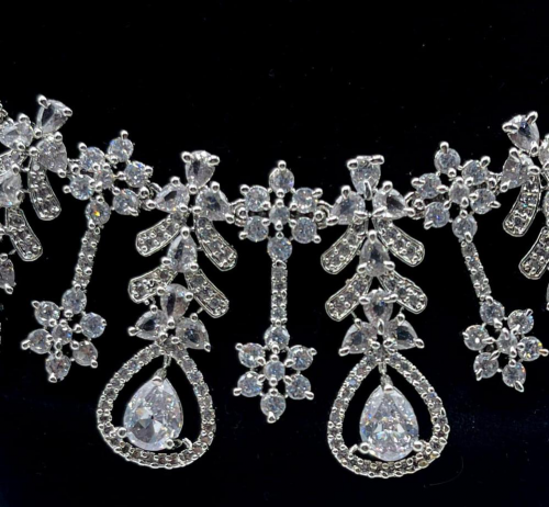 Silver Platad Nacklce Set 