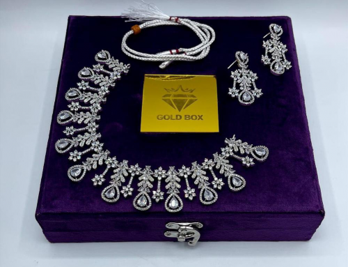 Silver Platad Nacklce Set 