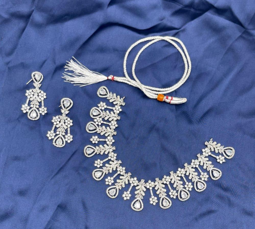 Silver Platad Nacklce Set 