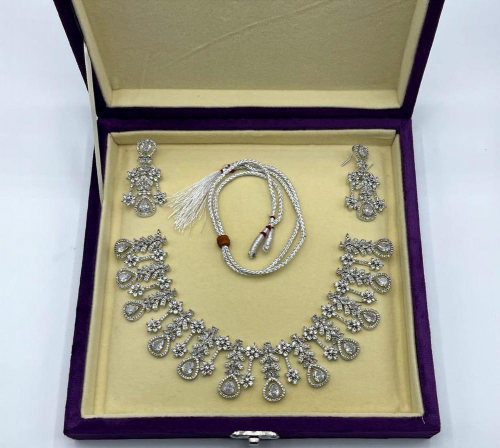 Silver Platad Nacklce Set 