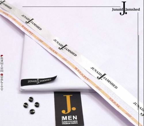 White color Unstiched Hard Cotton plain suit for men's 