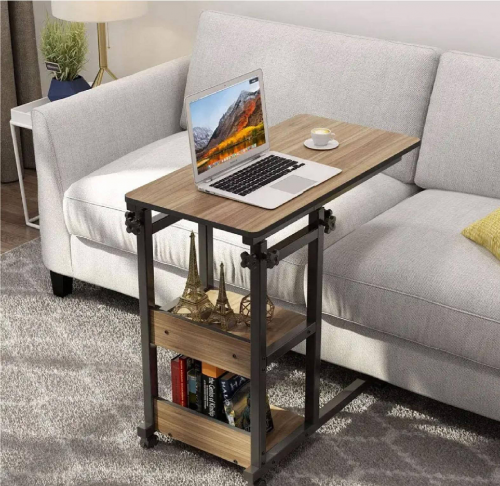 Wooden Adjustable Laptop Side Table For Sofa And Bed