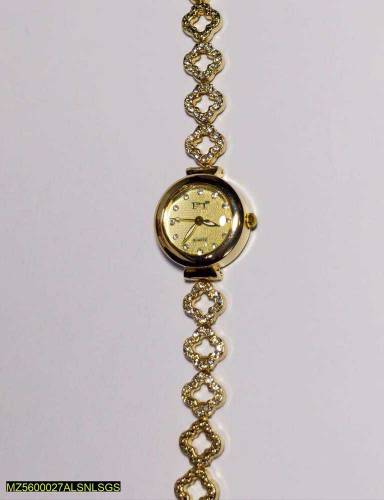 Latest Golden woman watch 