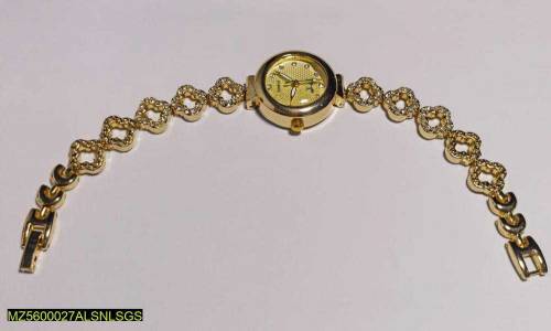 Latest Golden woman watch 