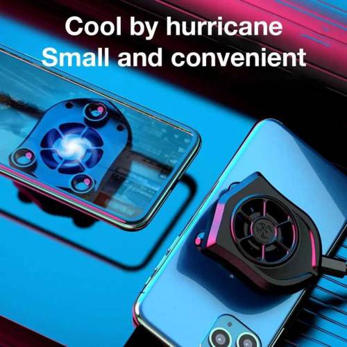 Mobile Phone Radiator Universal Phone Cooler Fan Suction Cup Holder He