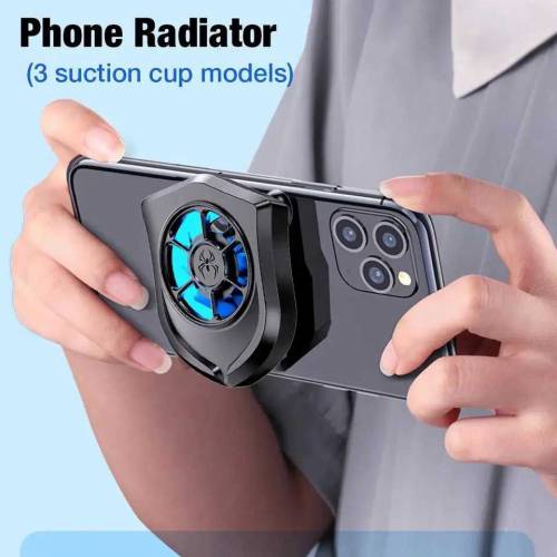 Mobile Phone Radiator Universal Phone Cooler Fan Suction Cup Holder He