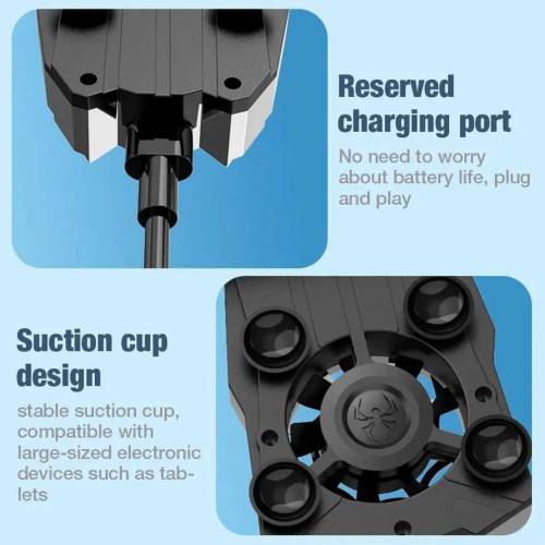 Mobile Phone Radiator Universal Phone Cooler Fan Suction Cup Holder He