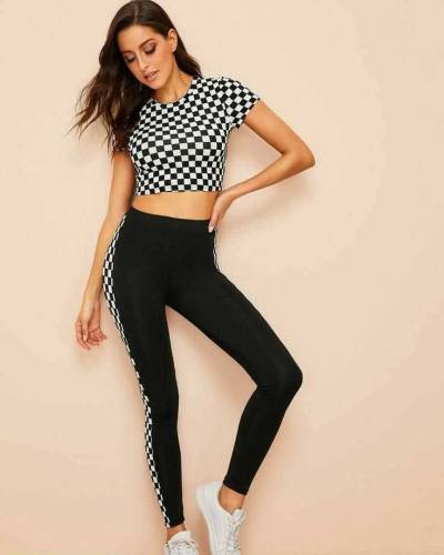 2 pc women's jursy printed suit 