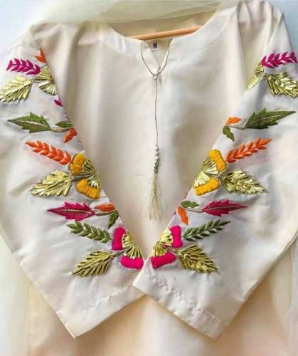 3 pcs women stiched katan silk  suit