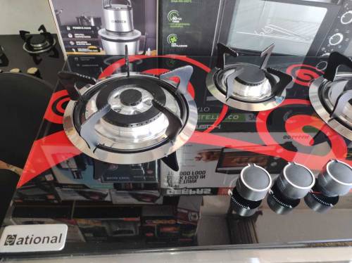 Best Quality Kitchen Hob Gas Three Burner Marble Fitting Stove