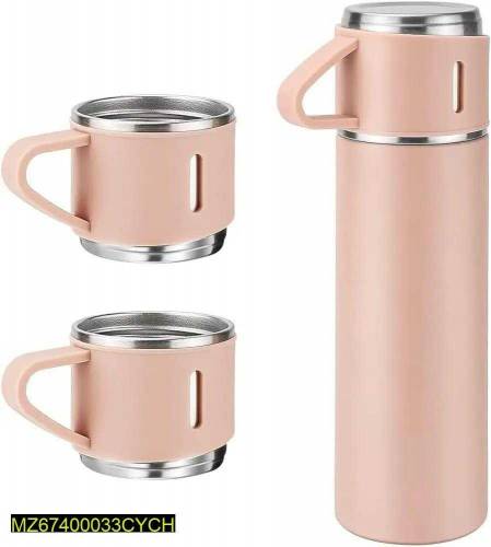 Vacuum Flask Set With 3 Cups, 500Ml 