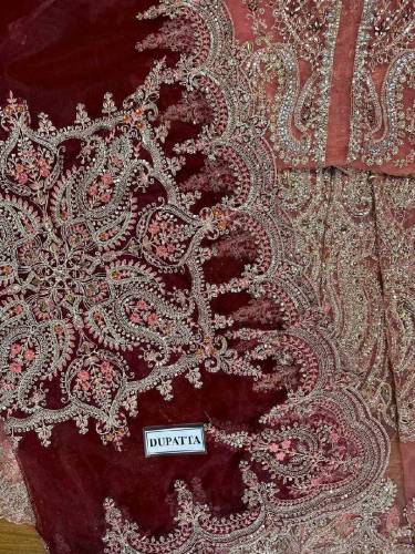 Maria B*Unstitch MBROIDERED bridal/ party wear suit