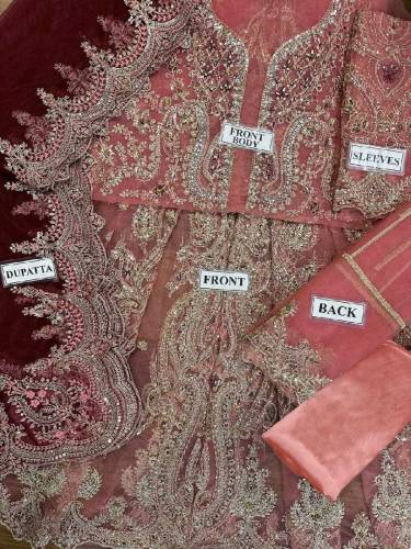 Maria B*Unstitch MBROIDERED bridal/ party wear suit