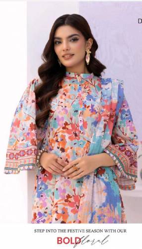 guljee floral lawn 3 piece 