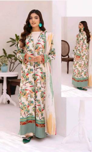 guljee floral lawn 3 piece 