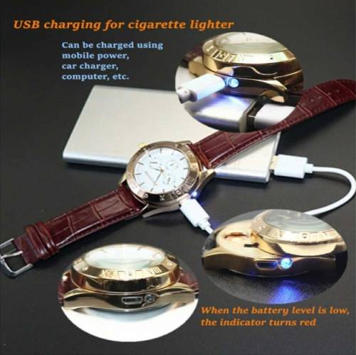Usb Lighter Watch Rechargeable