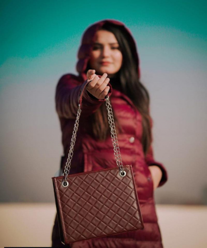 Sydney synthetic leather casual shoulder bag maroon
