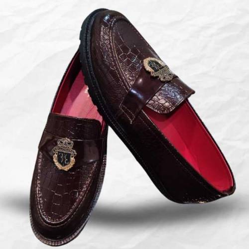 Men's Patent Dress Shoe Brown 