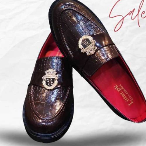 Men's Patent Dress Shoe Brown 