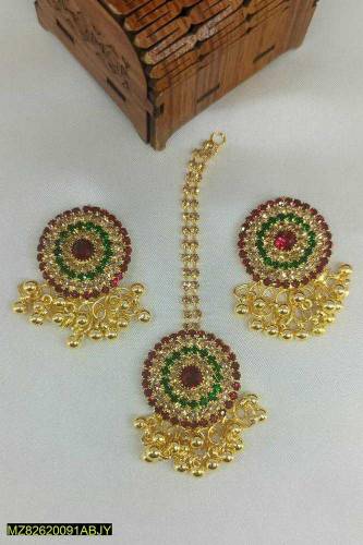 beautiful bindiya and earrings pair 