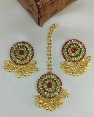 beautiful bindiya and earrings pair 