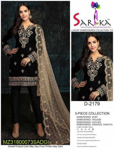 3 pc women Unstitched lawn and embroidery suits 