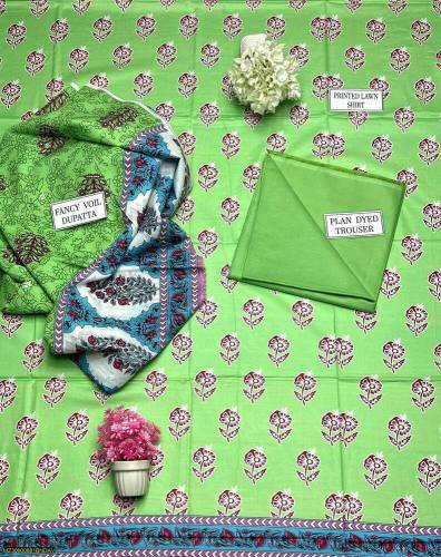 3piece unstitched loan branded printed  suit its good product 