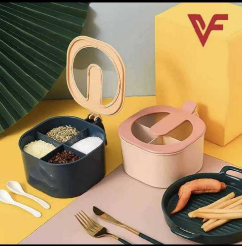 4 In 1 Partition Kitchen Seasoning Box Masala Box Set