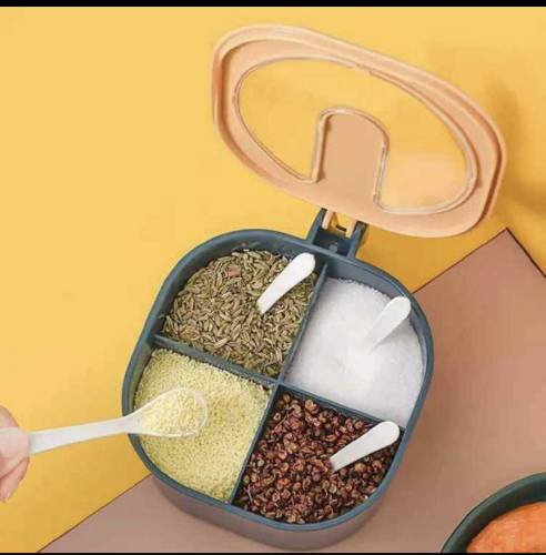 4 In 1 Partition Kitchen Seasoning Box Masala Box Set